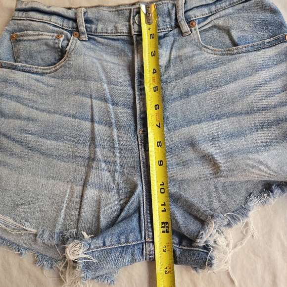 American Eagle Stretch Ultra High Waist 90s Denim Cutoff Shorts - Picture 7 of 10